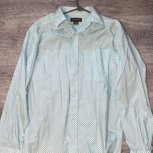 Light Blue Polka Dot Men's Shirt